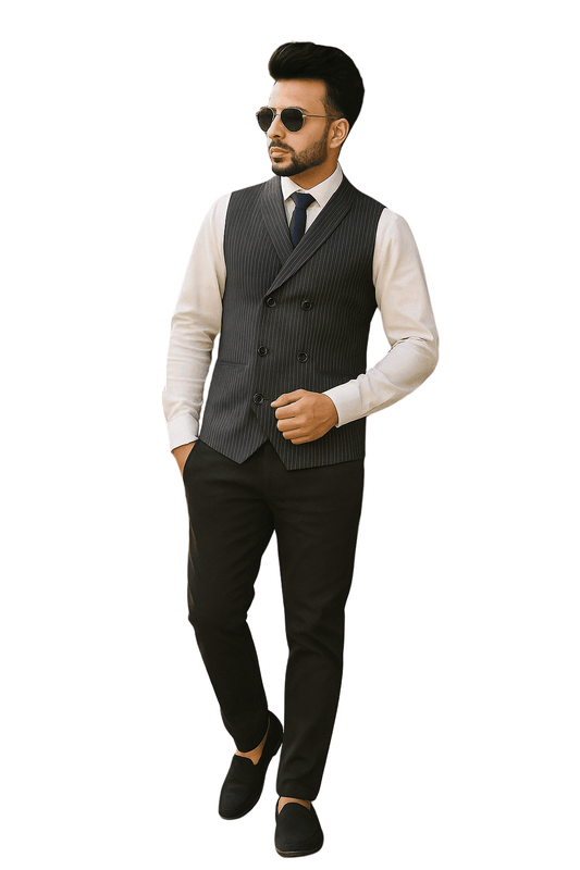 Charcoal Regular Formal Waistcoat - styleflea