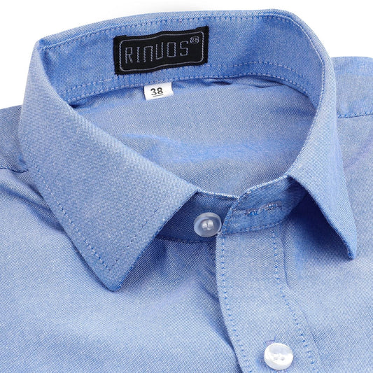 Classic Blue Cotton Shirt - styleflea