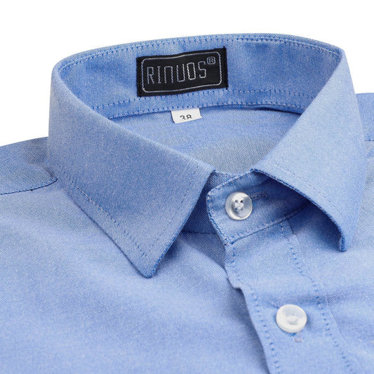 Classic with Elbow Patches Cotton Shirt - styleflea
