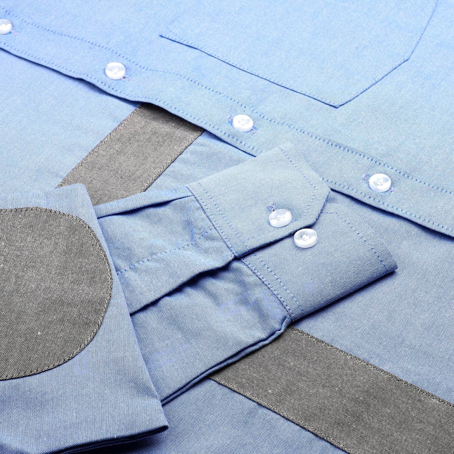 Classic with Elbow Patches Cotton Shirt - styleflea