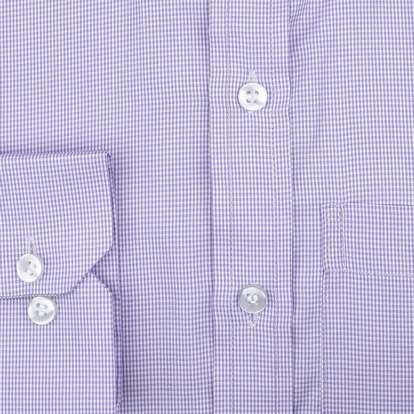 Lavender Checkered Cotton Shirt - styleflea