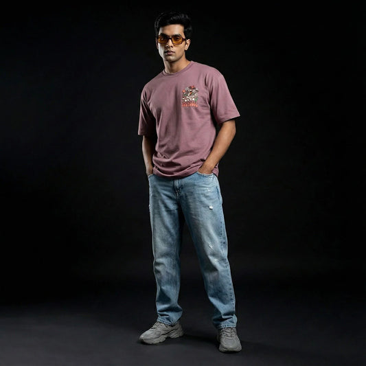 Love Yourself Mauve Oversized T-Shirt - styleflea