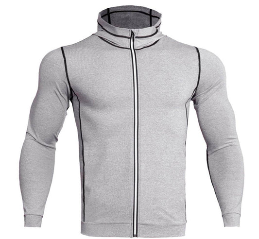 Men’s Hooded High-Neck Zip-Front Jacket - styleflea