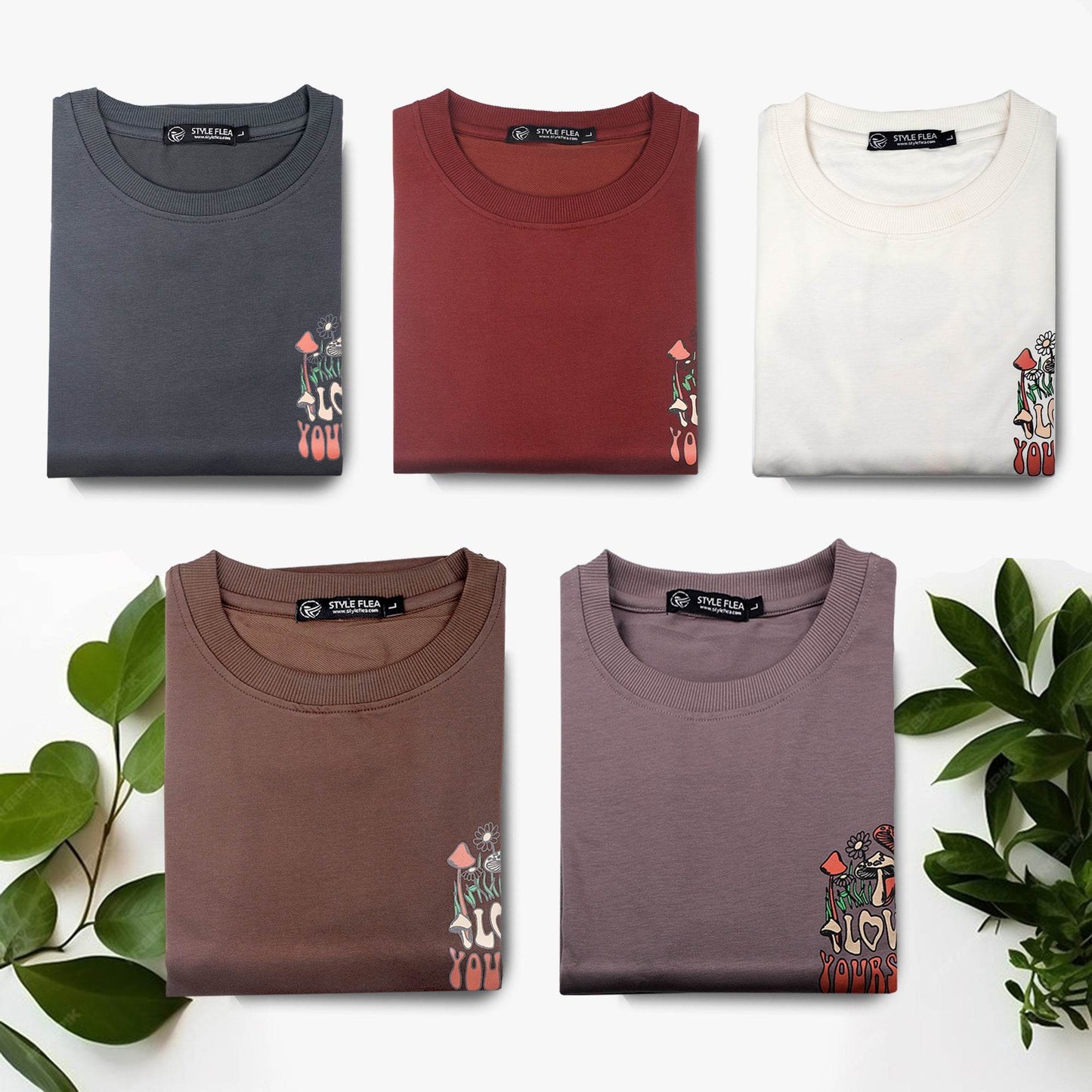 Love Yourself Charcoal Grey Oversize T-Shirt - styleflea