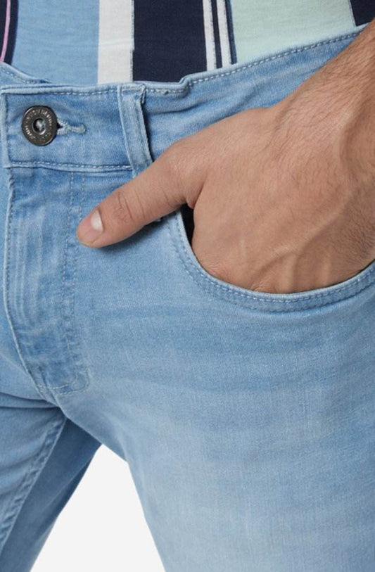 Light Blue Carrot Fit Jeans - styleflea