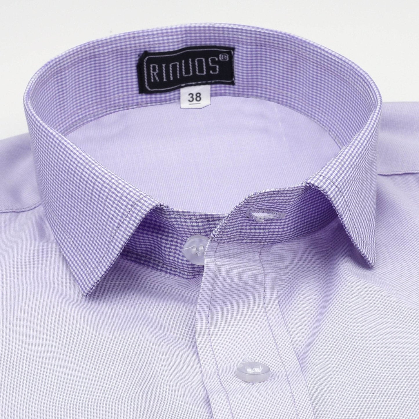 Purple Checkered Cotton Shirt - styleflea