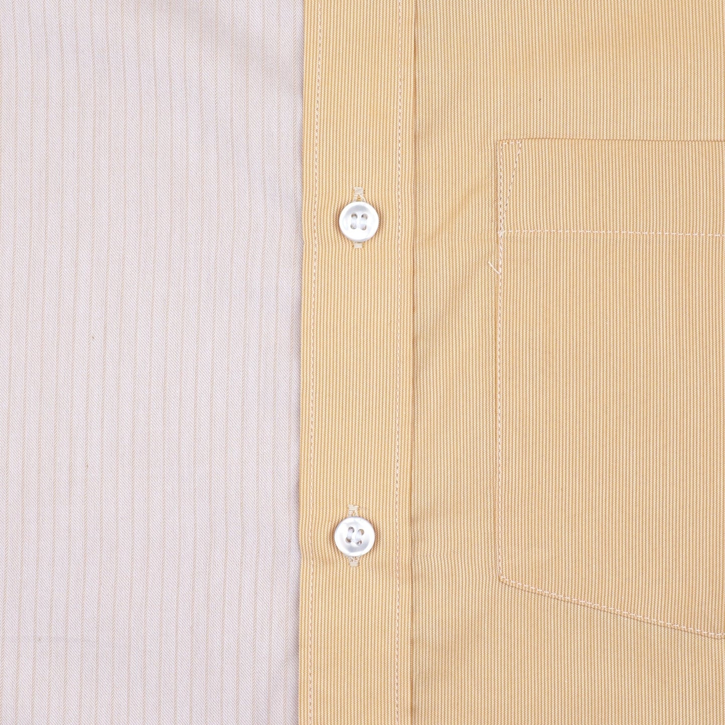Yellow & Peach Colorblock Cotton Shirt - styleflea