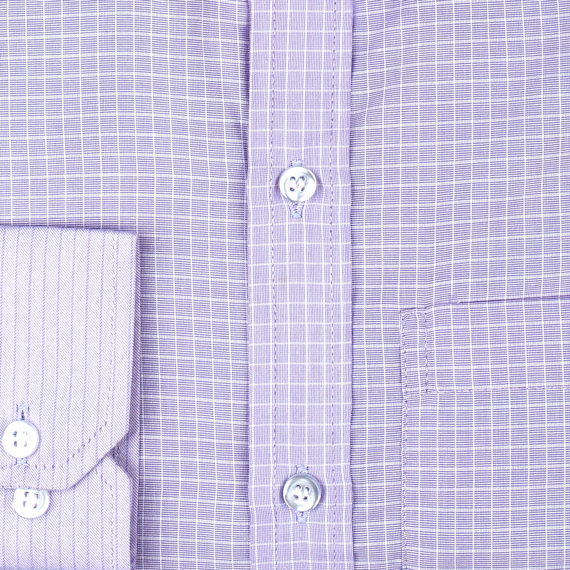 Refined Lavender Checkered Shirt