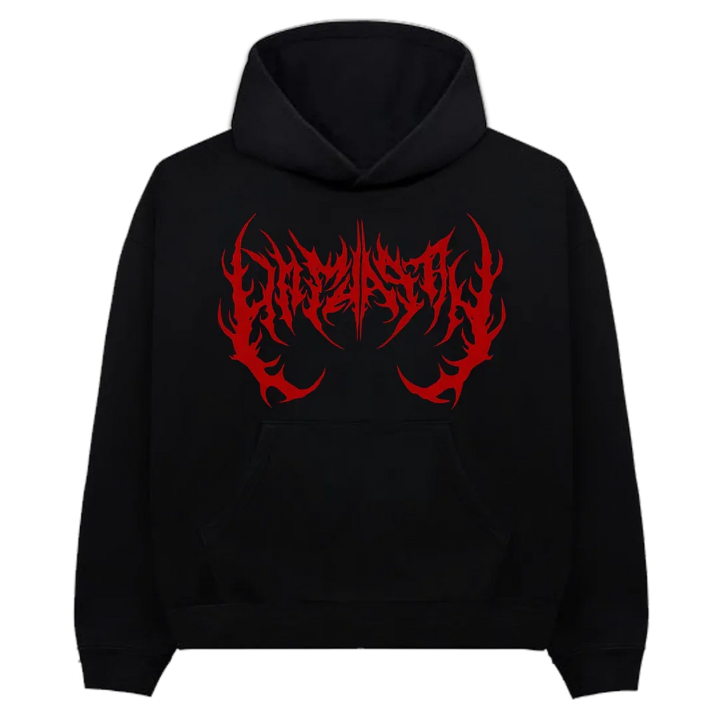 Crimson Reliquary Oversized Hoodie - styleflea