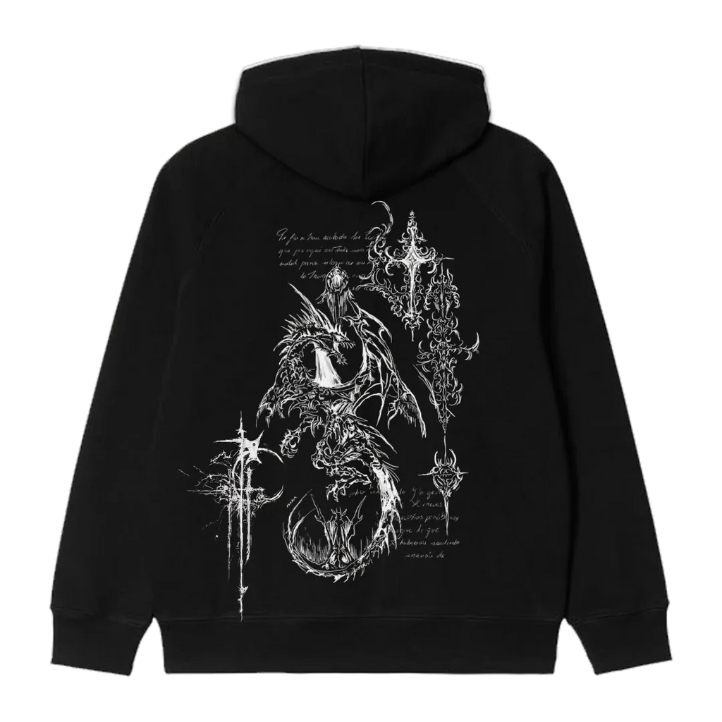 Profane Manuscript Oversized Hoodie - styleflea