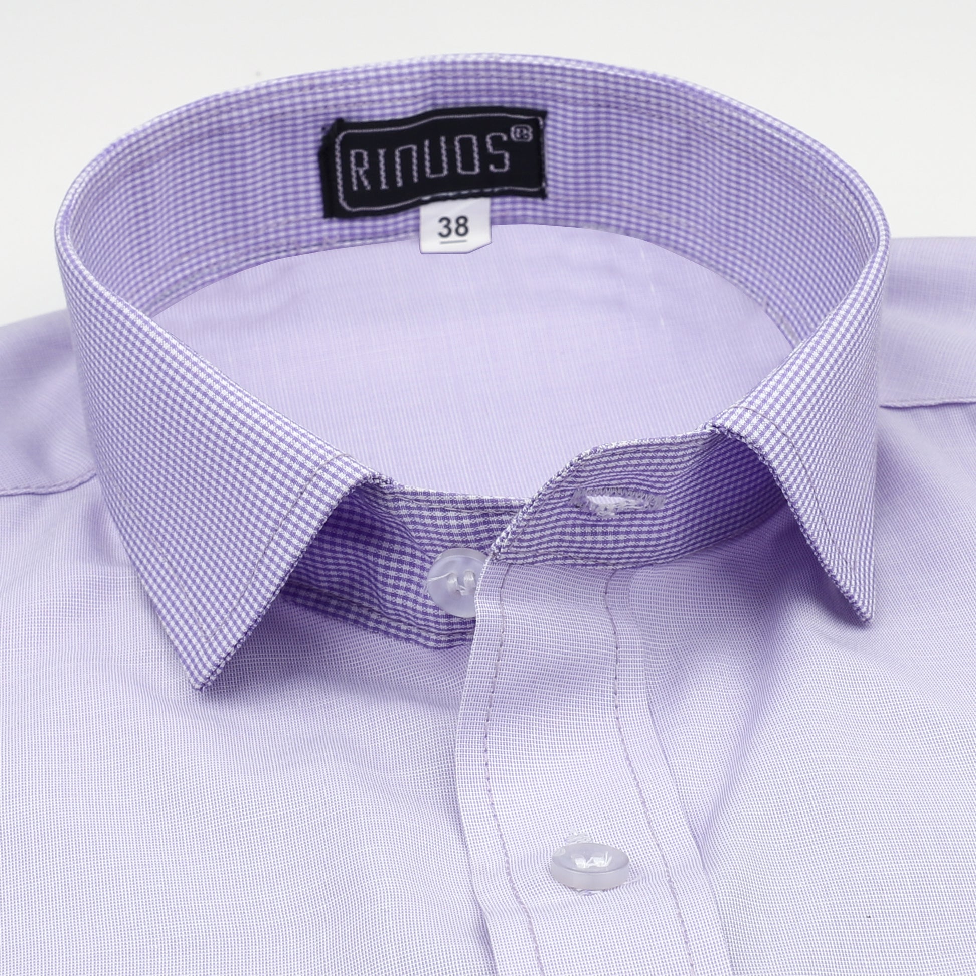 Light Purple Checkered Gingham Men's Shirt