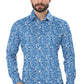 Unconventional Blue Printed Shirt