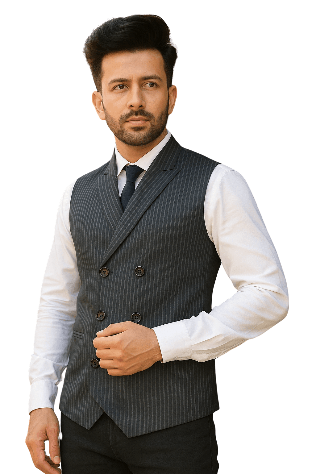 Charcoal Regular Formal Waistcoat - styleflea