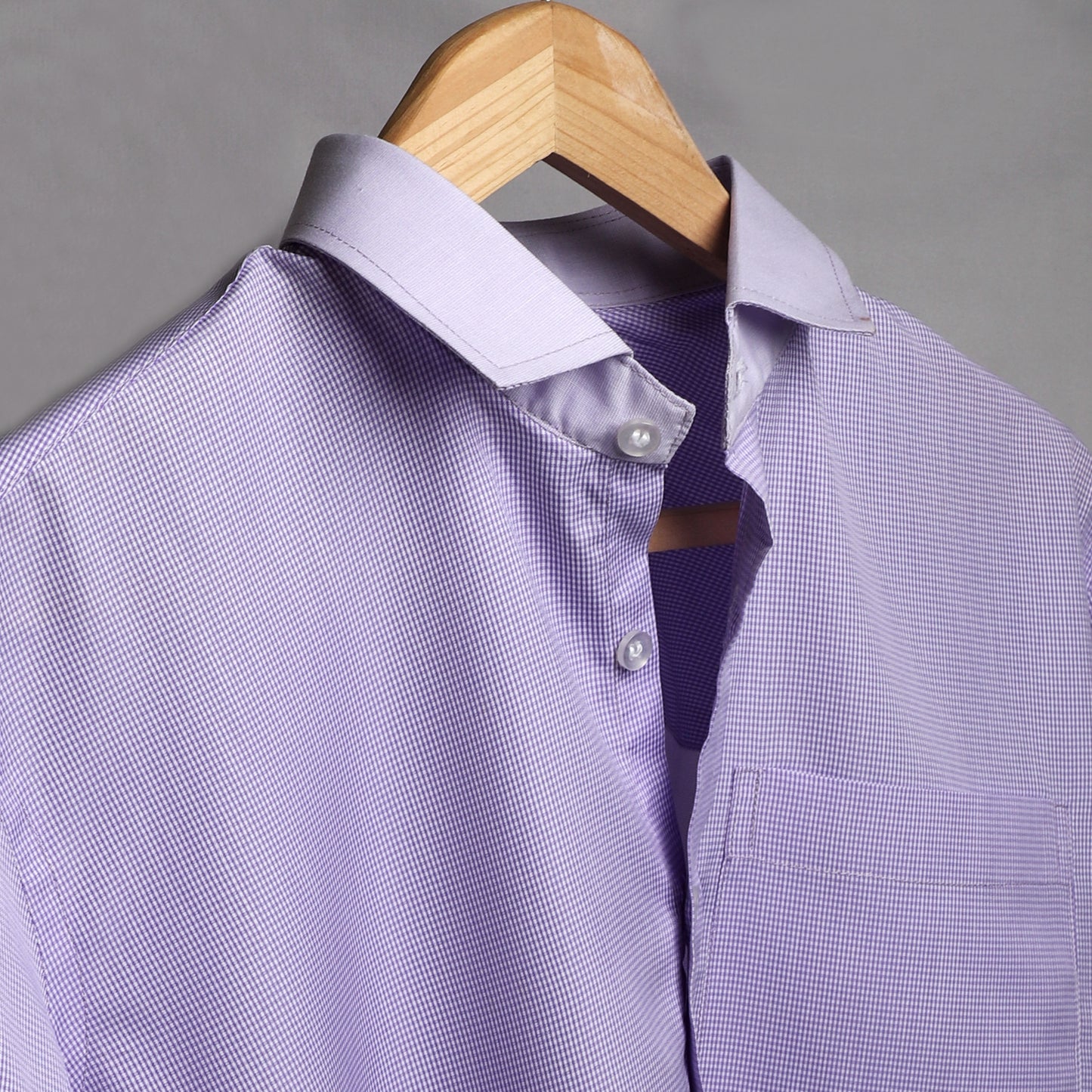 Lilac Checkered Men's Shirt