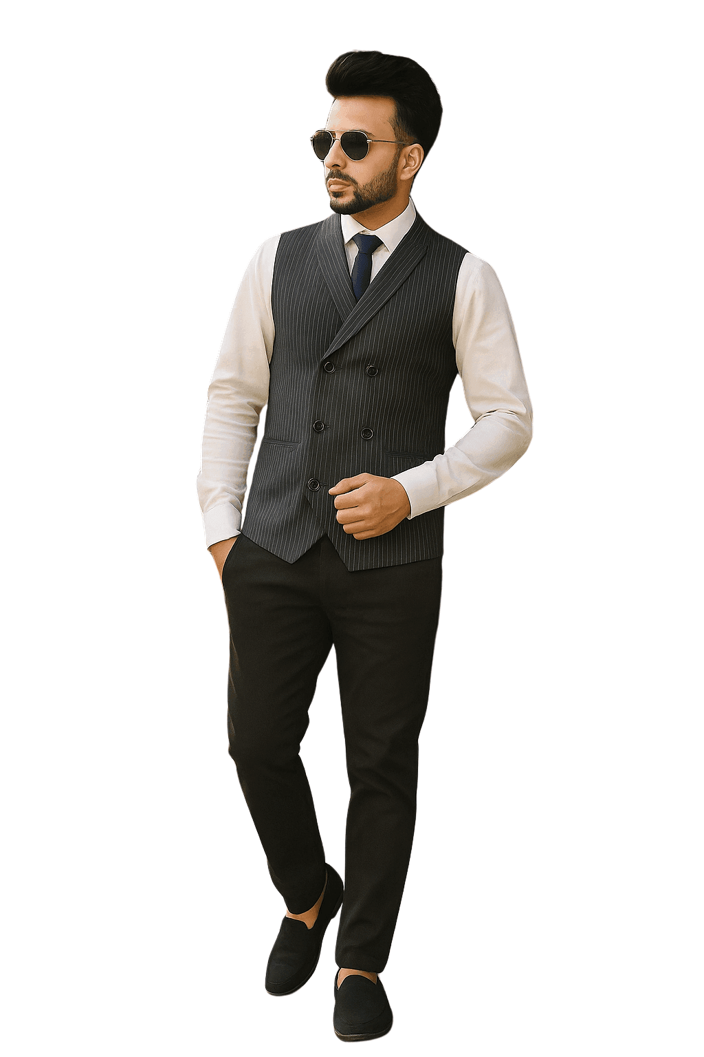 Charcoal Regular Formal Waistcoat - styleflea