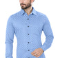 Light Blue Polka Men's Shirt