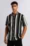 Black Urban Stripe Knit Shirt
