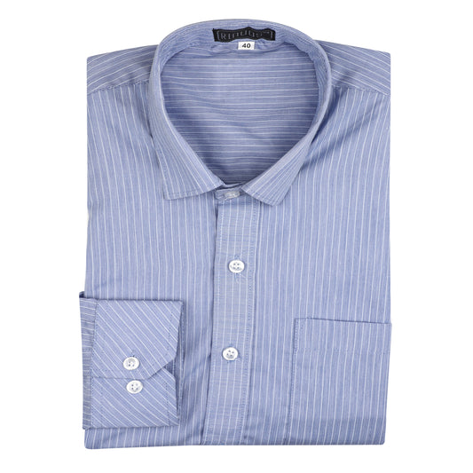 Prestige Blue Striped Cotton Shirt