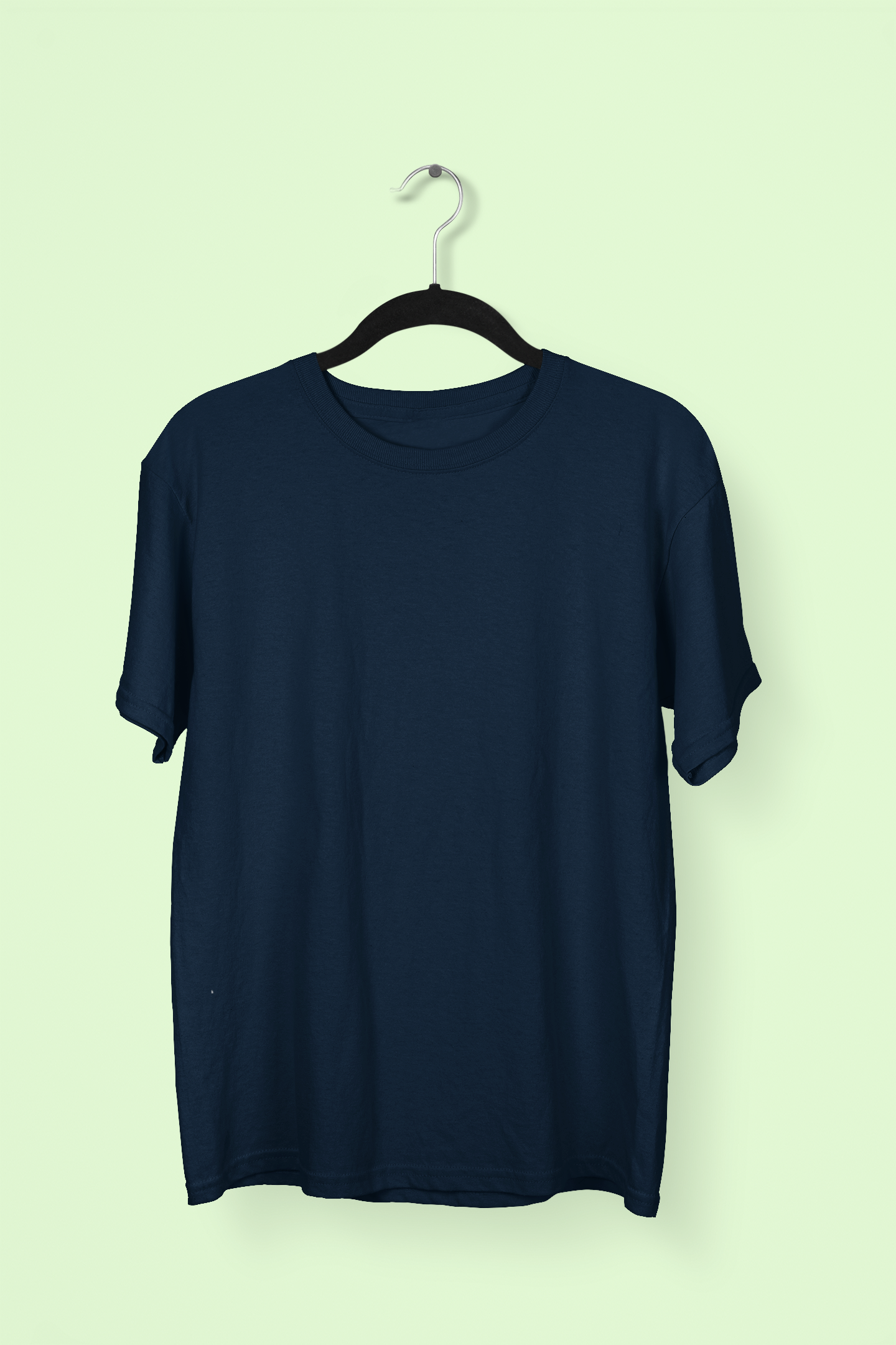 Half Sleeves Crew Neck T-shirt - Navy Blue