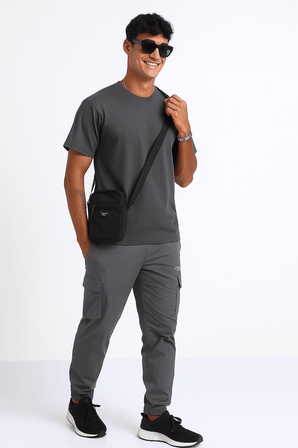 Dark Gray Oversized T-Shirt - styleflea