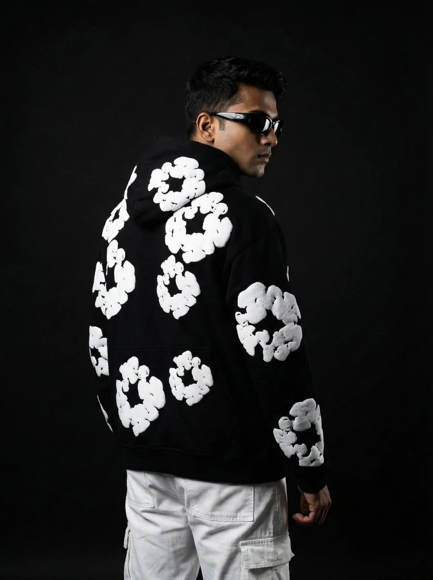 Midnight Bloom Hoodie - styleflea