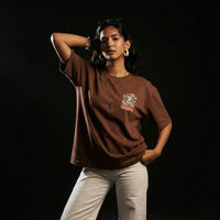 Love Yourself Earthy Brown Oversized T-Shirt