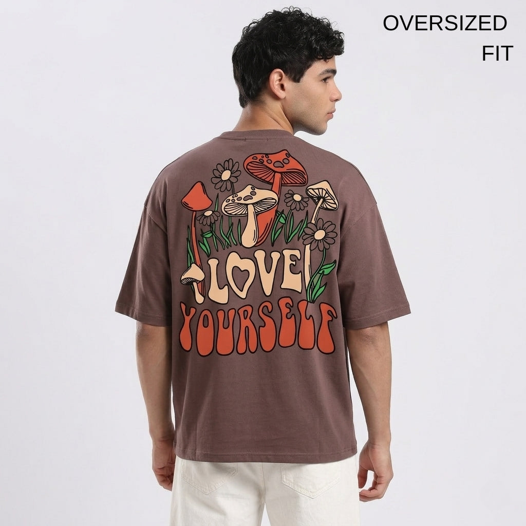 Love Yourself Mauve Oversized T-Shirt