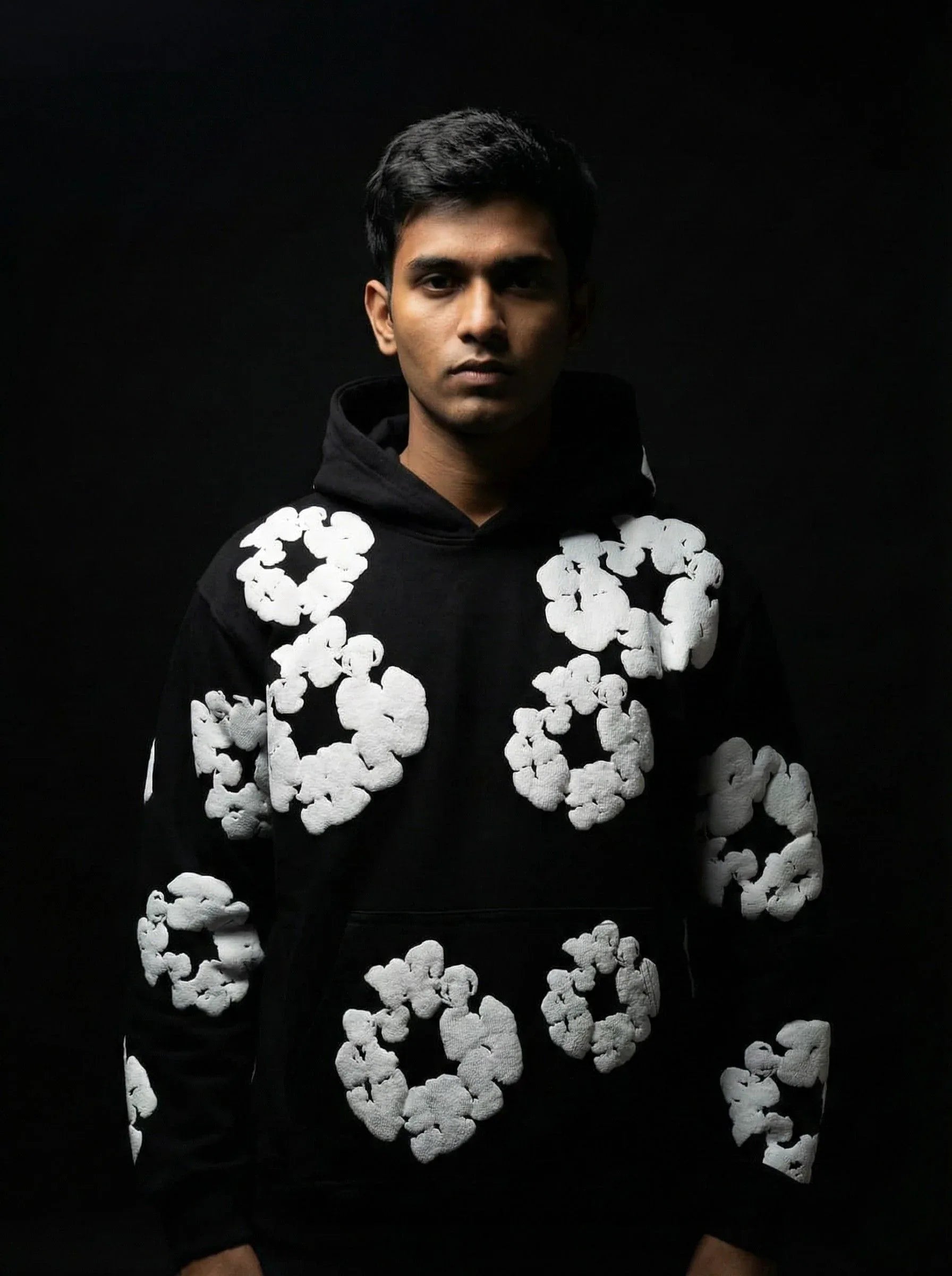 Midnight Bloom Hoodie - styleflea