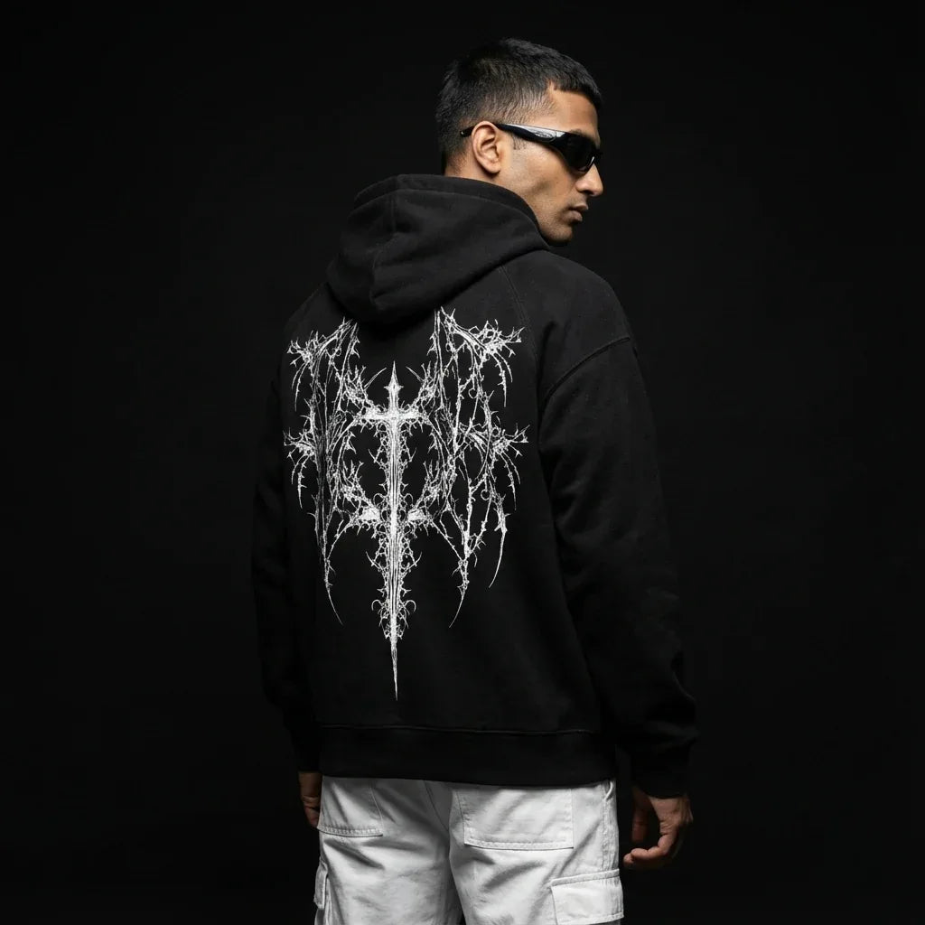 Ivory Heresy Oversized Hoodie - styleflea