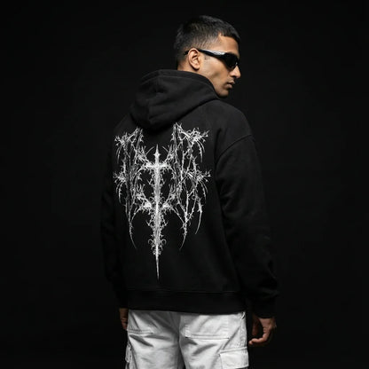 Ivory Heresy Oversized Hoodie - styleflea