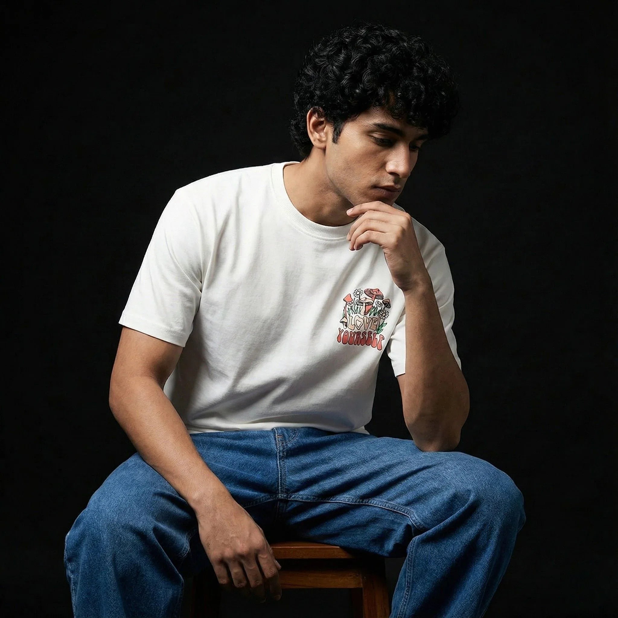 Love Yourself White Oversized T-Shirt - styleflea