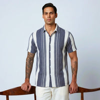 Stone Grey Urban Stripe Knit Shirt