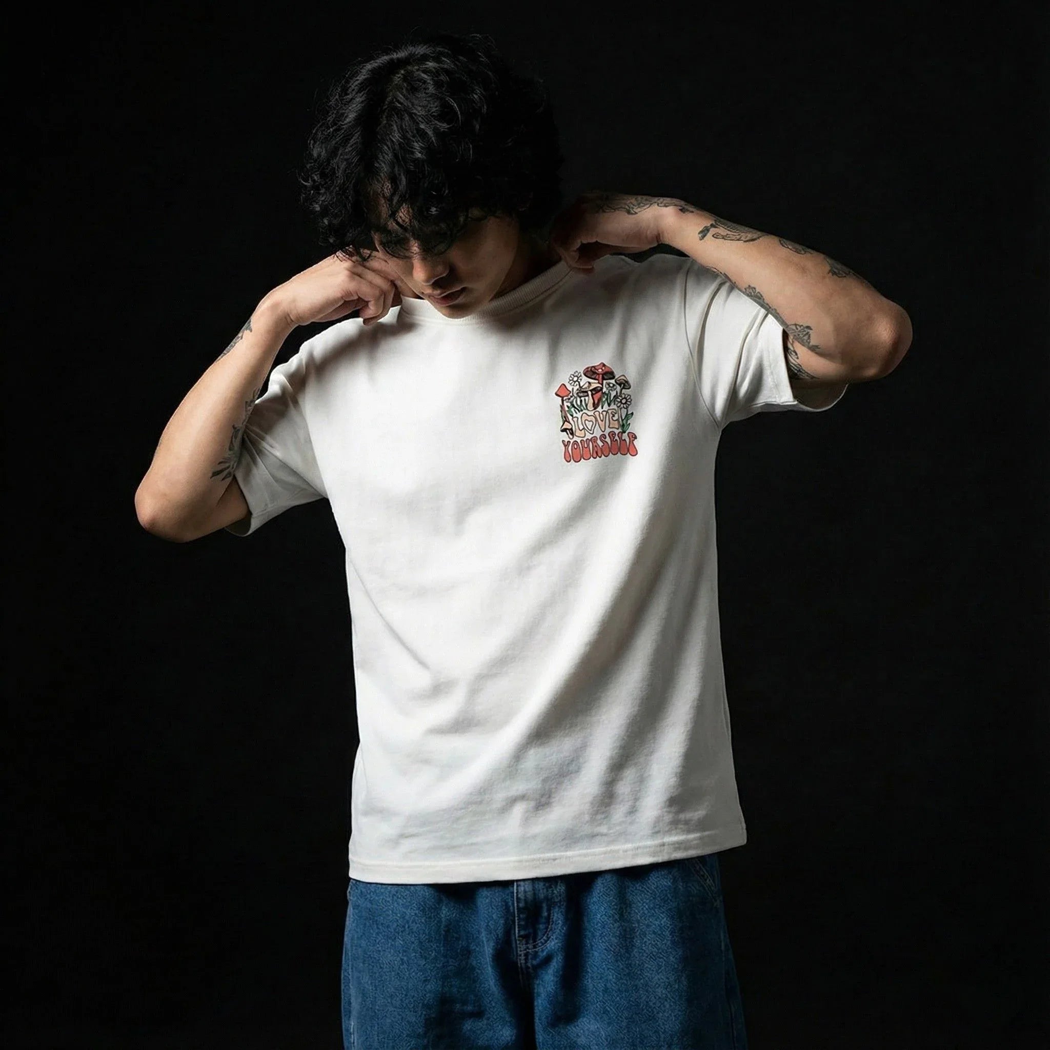 Love Yourself White Oversized T-Shirt - styleflea