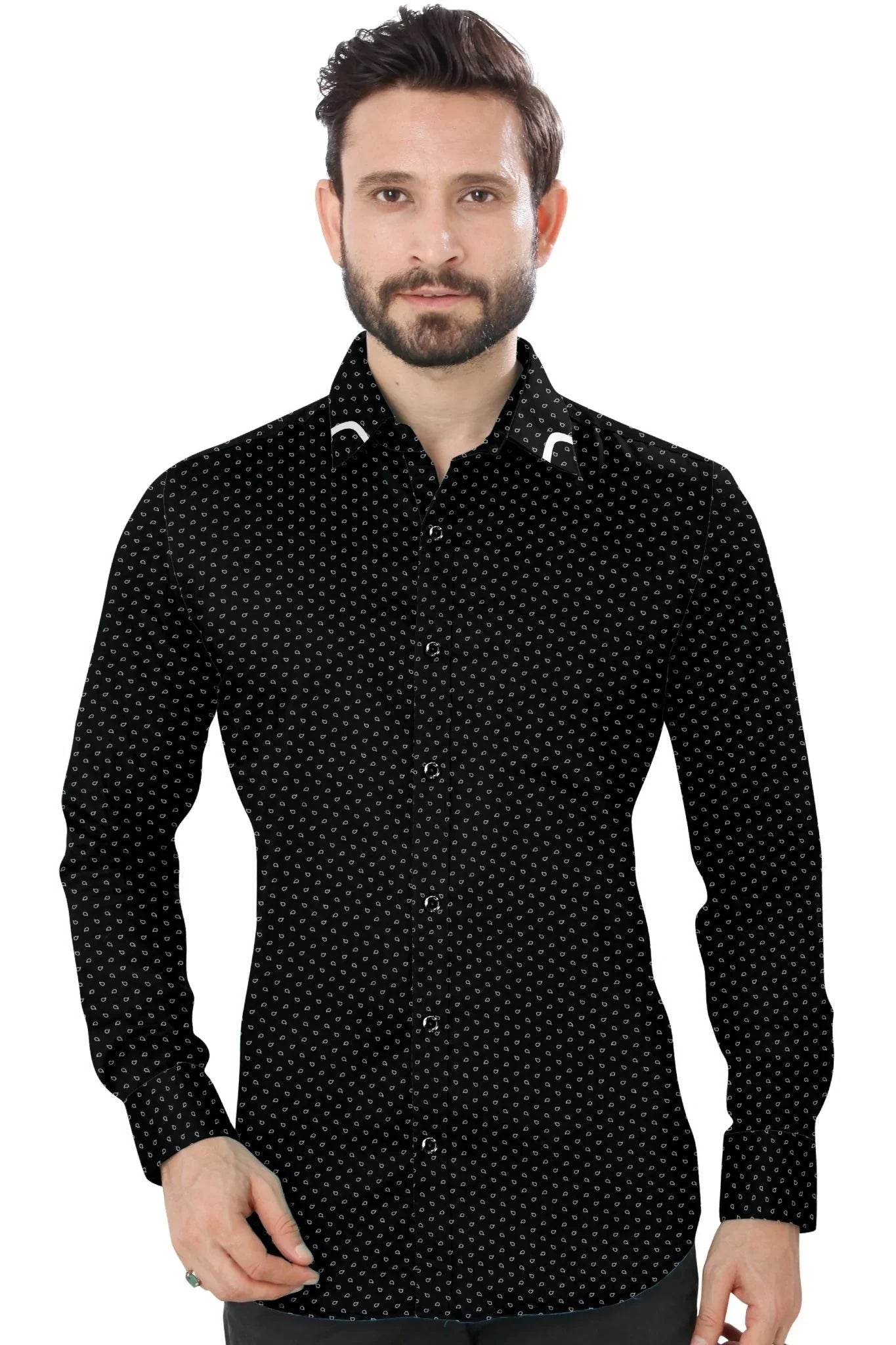Black Pearl Cotton Shirt - styleflea