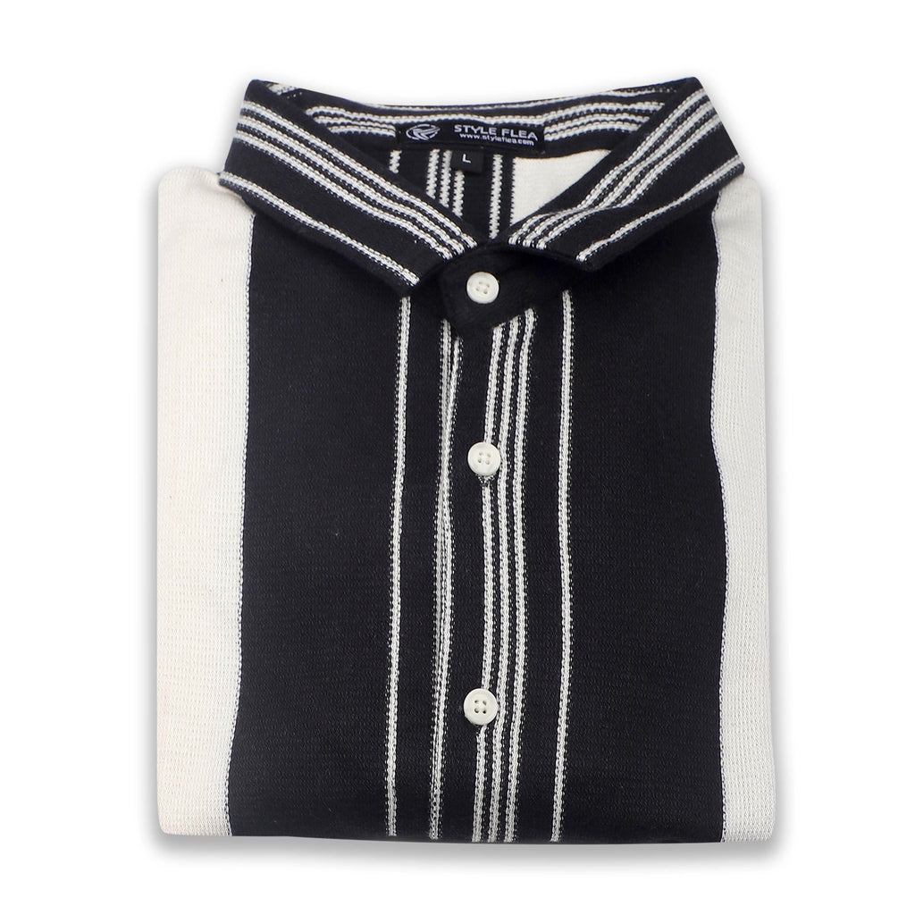 Black Urban Stripe Knit Shirt - styleflea