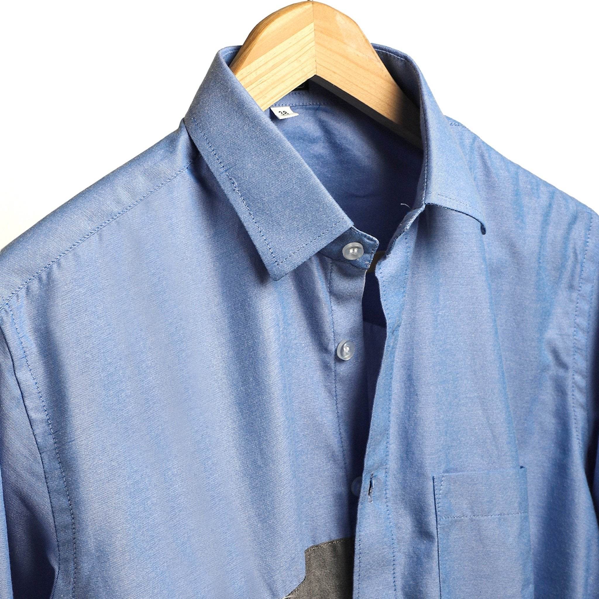 Classic with Elbow Patches Cotton Shirt - styleflea