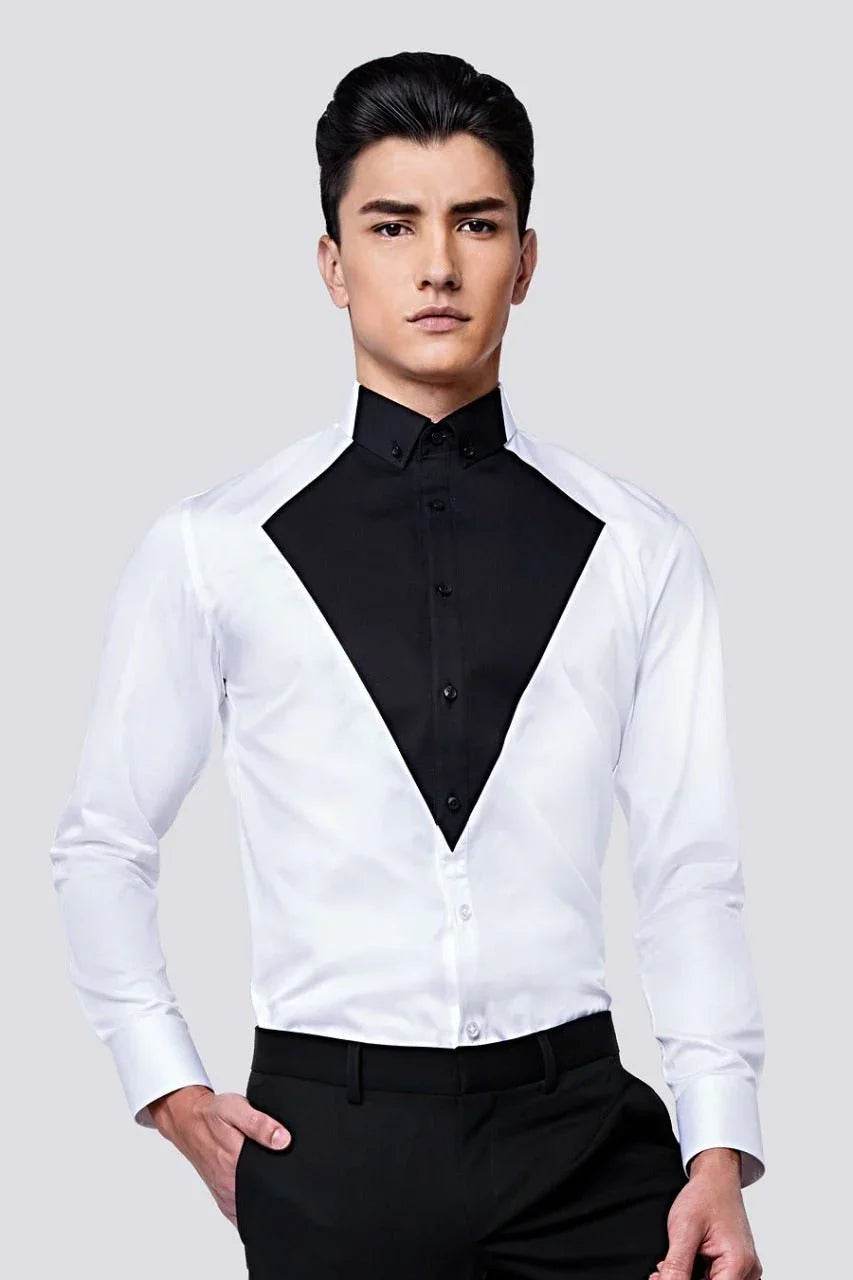 Tuxedo-Inspired Designer Shirt - styleflea