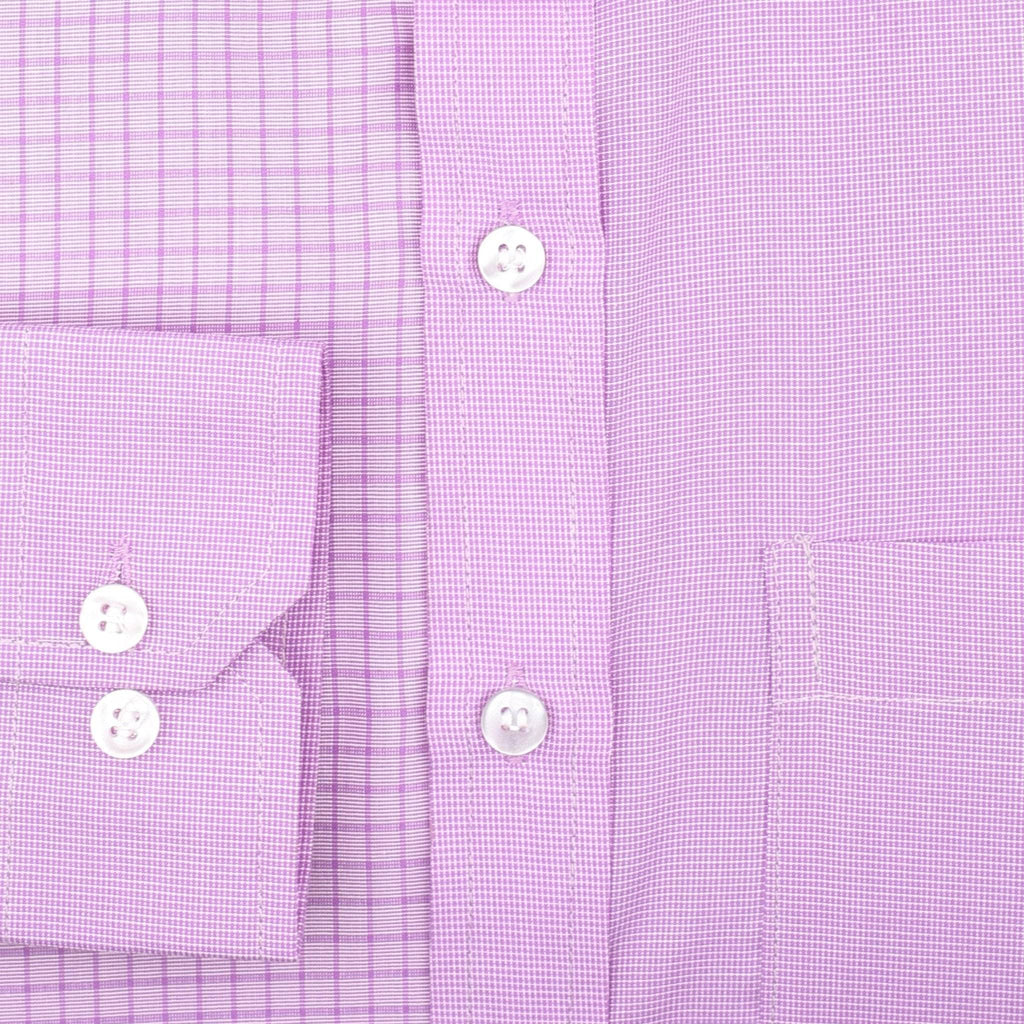 Lavender Checked Cotton Shirt - styleflea