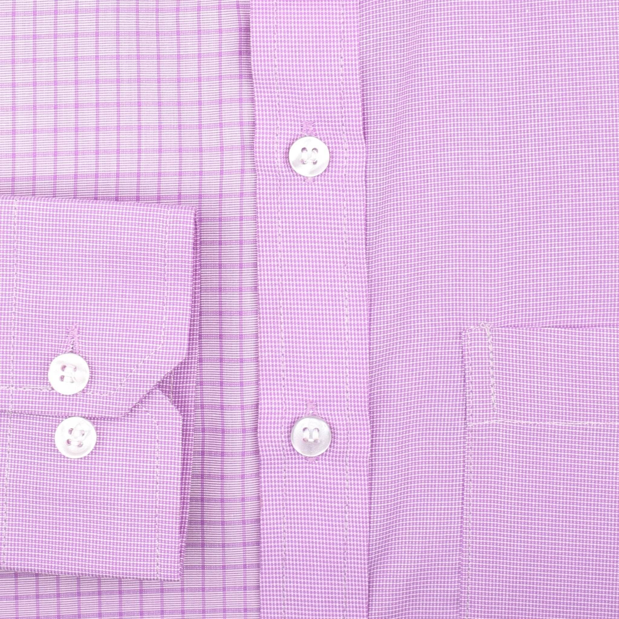 Lavender Checked Cotton Shirt - styleflea