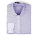 Lavender Checkered Cotton Shirt - styleflea