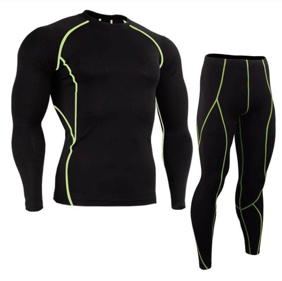 Long Sleeve High Elastic Quick Dry Running Set - styleflea