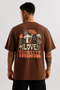 Love Yourself Drop Shoulder T-Shirt - Earthy Brown
