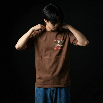 Love Yourself Earthy Brown Oversized T-Shirt - styleflea