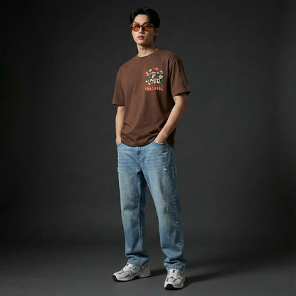 Love Yourself Earthy Brown Oversized T-Shirt - styleflea