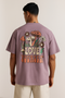 Love Yourself Drop Shoulder T-Shirt - Lilac