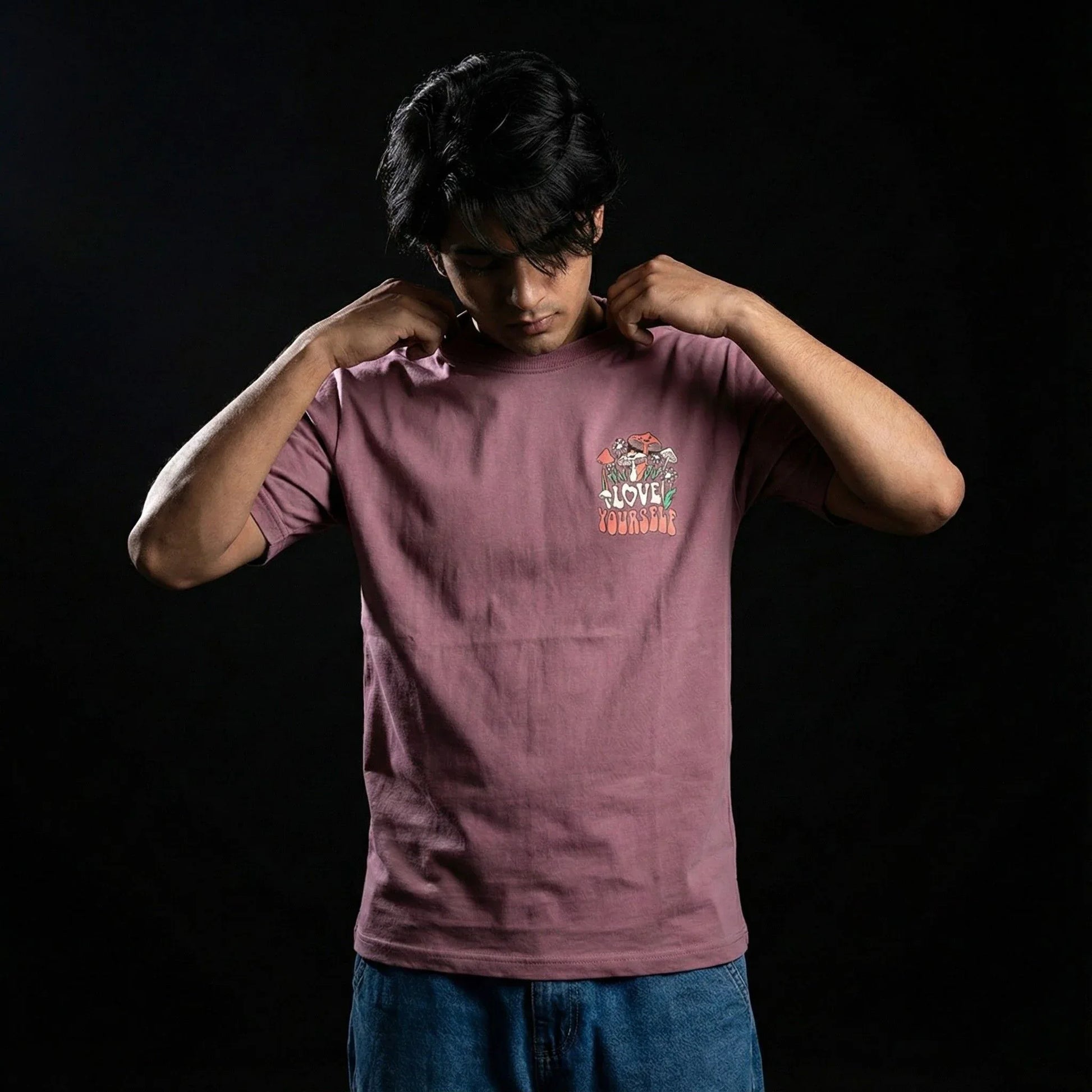 Love Yourself Mauve Oversized T-Shirt - styleflea