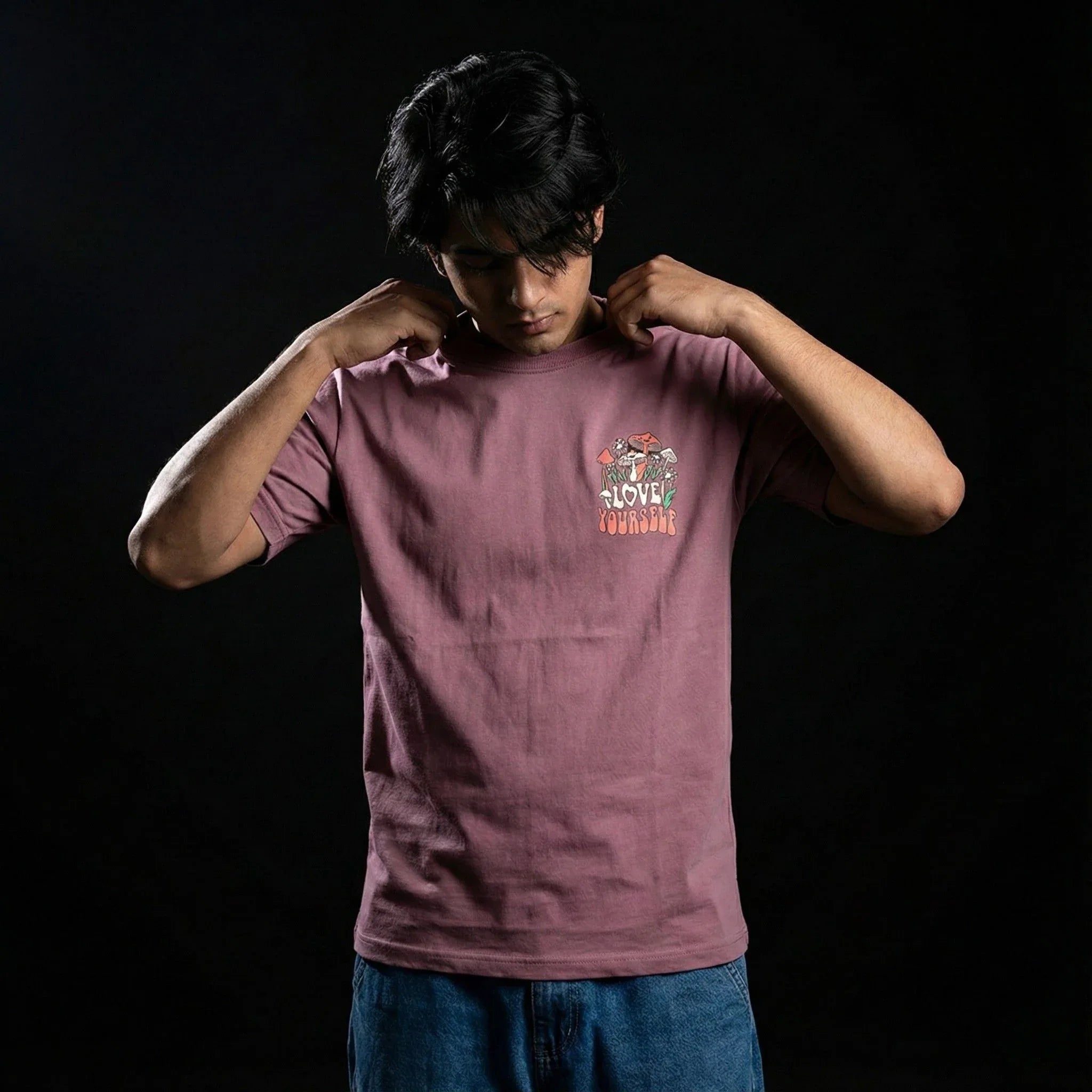 Love Yourself Mauve Oversized T-Shirt - styleflea