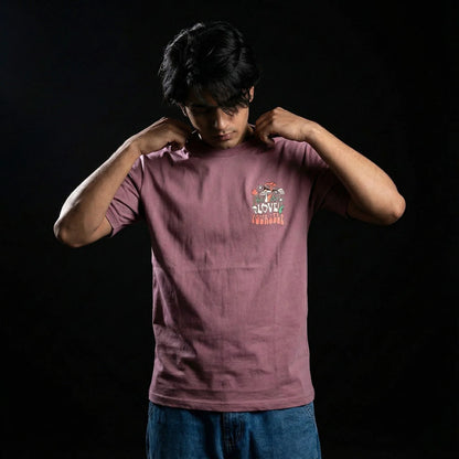 Love Yourself Mauve Oversized T-Shirt - styleflea