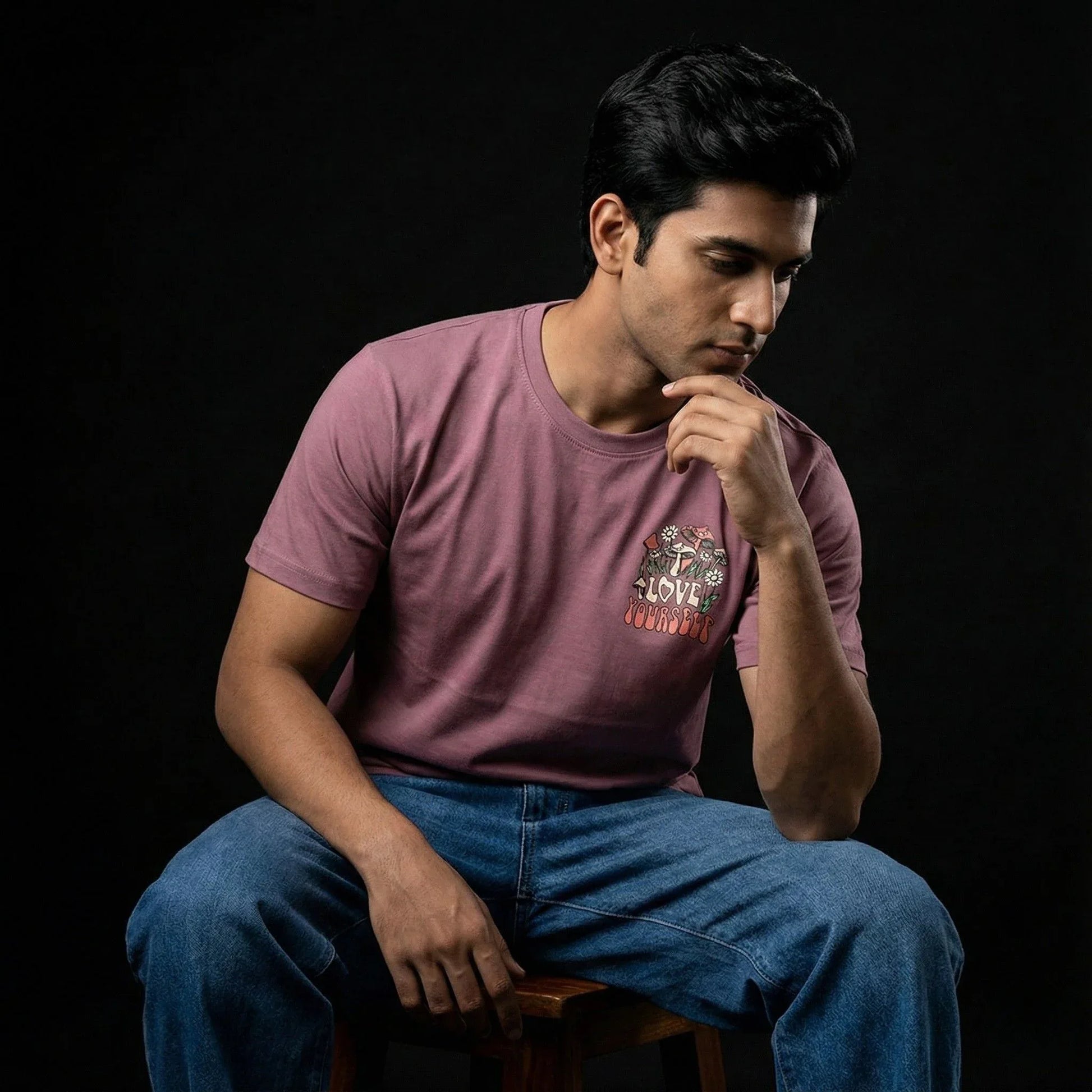 Love Yourself Mauve Oversized T-Shirt - styleflea