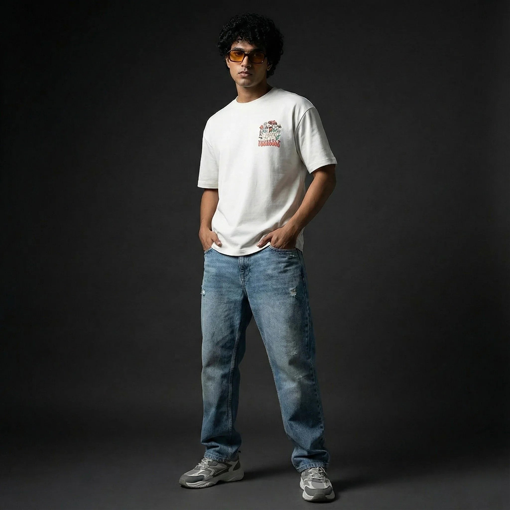 Love Yourself White Oversized T-Shirt - styleflea